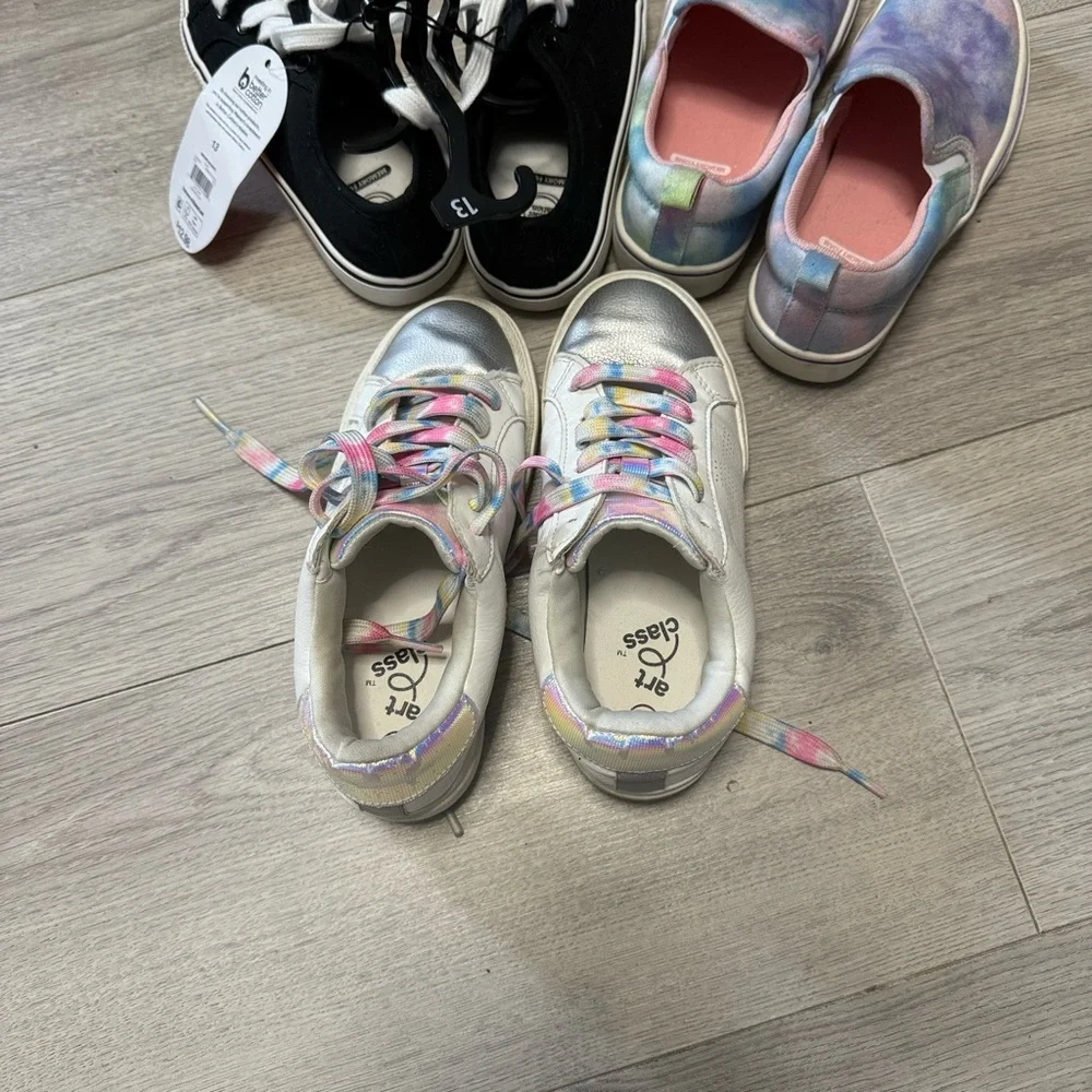 Girls Shoe Bundle! Colorful Kids‎ Sneakers- 3 pairs - Size 13